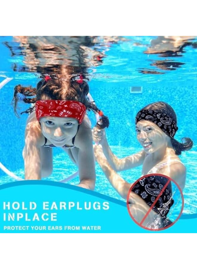 LAMAY 4 PCS Swimming Headband Swimming Ear Band Adjustable Swim Headband - Image 5