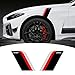 Bilisin 2Pcs Fender Stripe Stickers Vinyl Wheelbrow Racing Sports Stripe Decal Decoration Universal for Car Truck or SUV BlackRedGrey - Image 2
