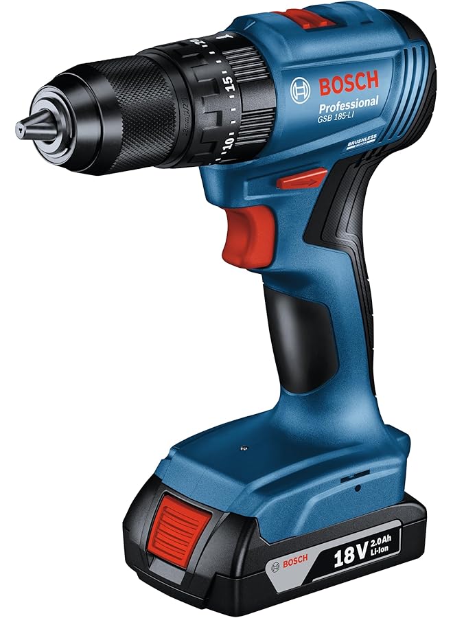 BOSCH Professional Gsb 185 Li Screwdriver Cordless Brushless Tools 0 601 9K3 1L1 - Image 2