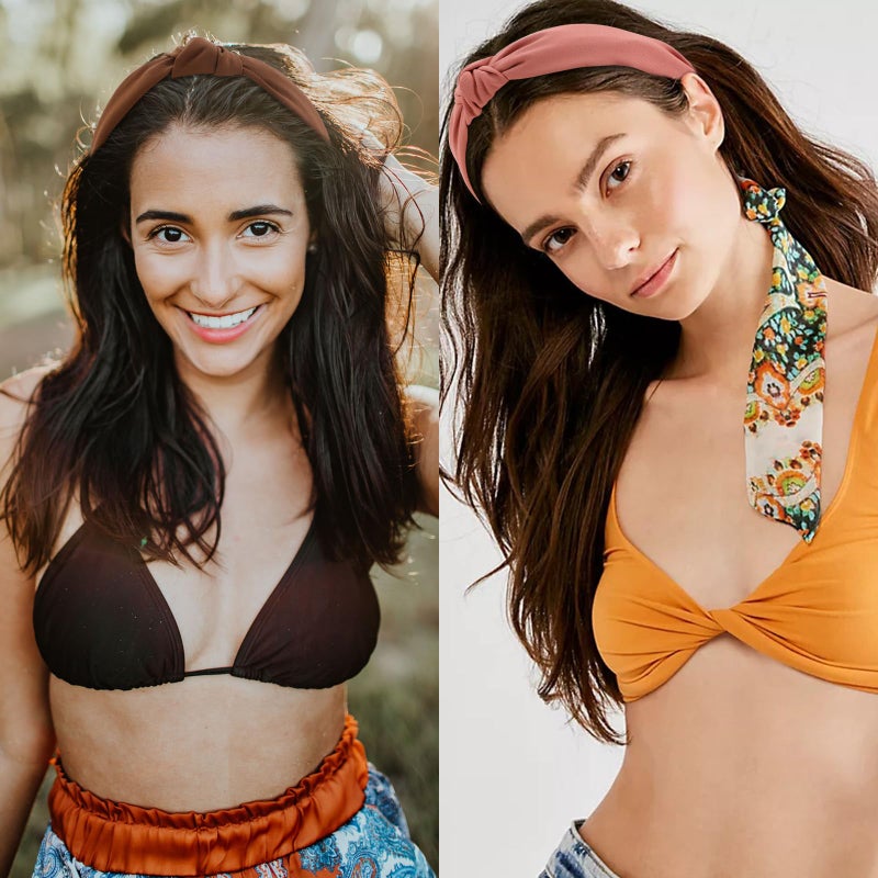 VELSCRUN 12 Pack Headbands for Women Gilrs Fashion Knotted Head Bands Solid Headband Non Slip Hair Band for Women's Thin Thick Short Hair Face Wash Hair Accessories Gifts for Women - Image 4