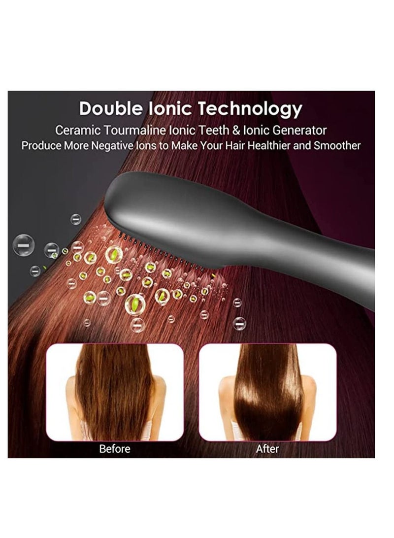 Hair Dryer Brush 3 in 1 Hot Air Brushes Blow Dryer Brush Hair Comb One Step Electric Hair Brushes Hair Straightener (gold) - Image 4