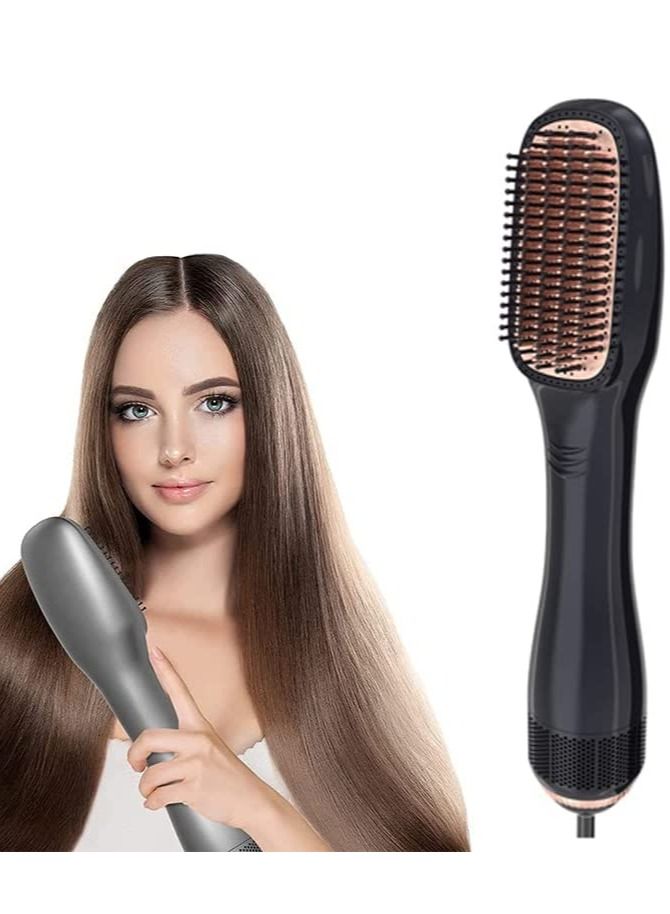 Hair Dryer Brush 3 in 1 Hot Air Brushes Blow Dryer Brush Hair Comb One Step Electric Hair Brushes Hair Straightener (gold) - Image 1