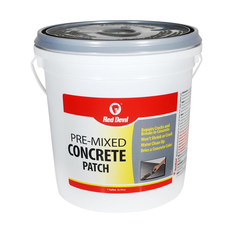 Red Devil 0641 Concrete Repair Patch Cement Crack Filler PreMixed 1 Gallon Pack of 1 Gray Made in USA