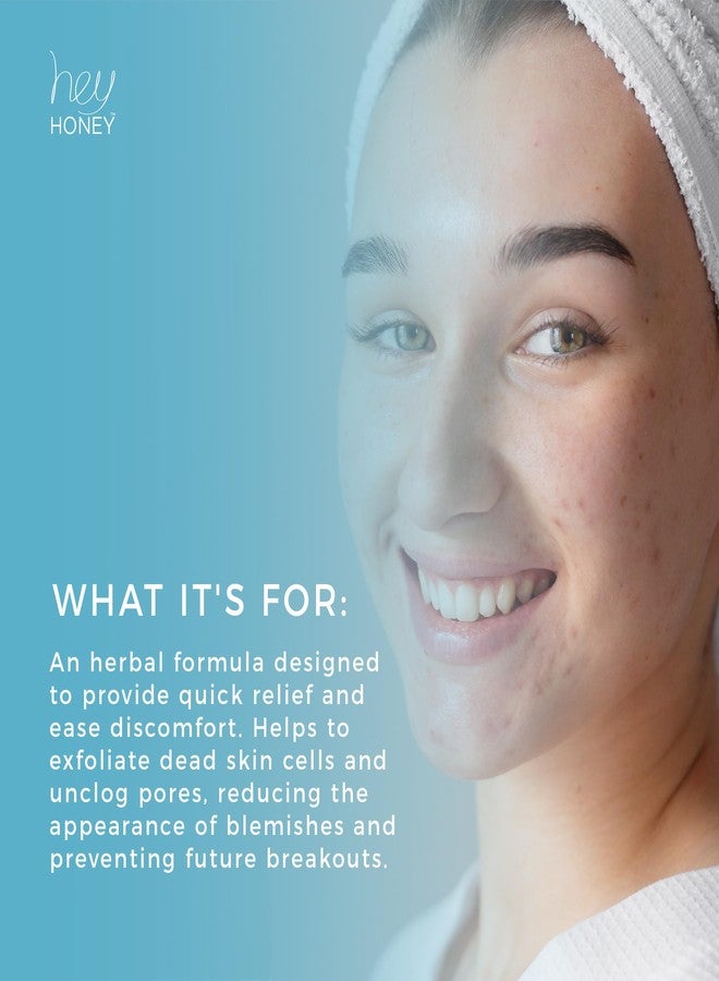 Hey Honey Skincare Be Clear Acne Routine | Clarifying Overnight Treatment | Propolis & Herbal Cream for Blemishes & Acne-Prone Skin | Immidiate Soothing Relief | 1.9 Oz - Image 2