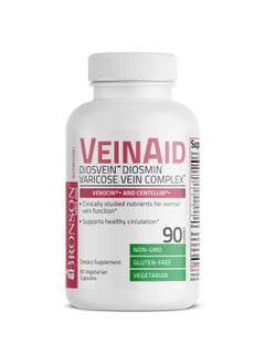 Bronson Veinaid Diosmin 1000Mg Diosvein Varicose Vein Complex With Venocin & Centellin 90 Vegetarian Capsules  - Image 5