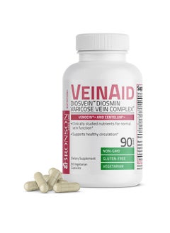 Bronson Veinaid Diosmin 1000Mg Diosvein Varicose Vein Complex With Venocin & Centellin 90 Vegetarian Capsules  - Image 4