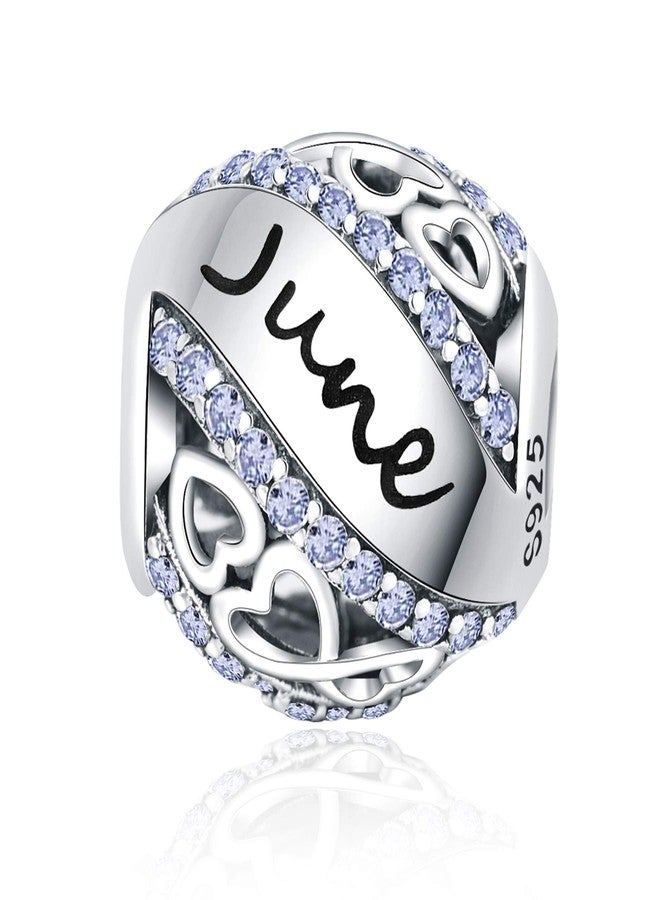 Linorui Birthstone Charms for Charms Bracelet 925 Sterling Silver Bead Openwork Charms Fit Pandora Charms Bracelet, Fit Women Wife Mom Christmas Birthday Gift - Image 1
