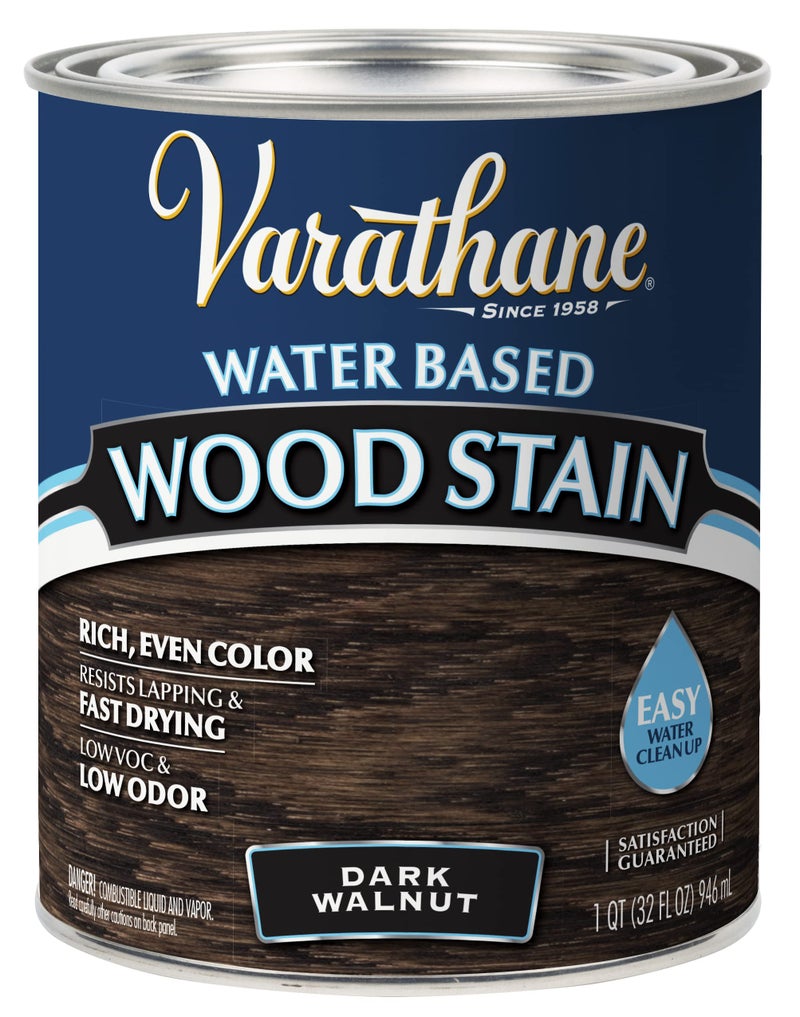 Varathane 381119 Water Based Wood Stain, Quart, Dark Walnut - Image 4