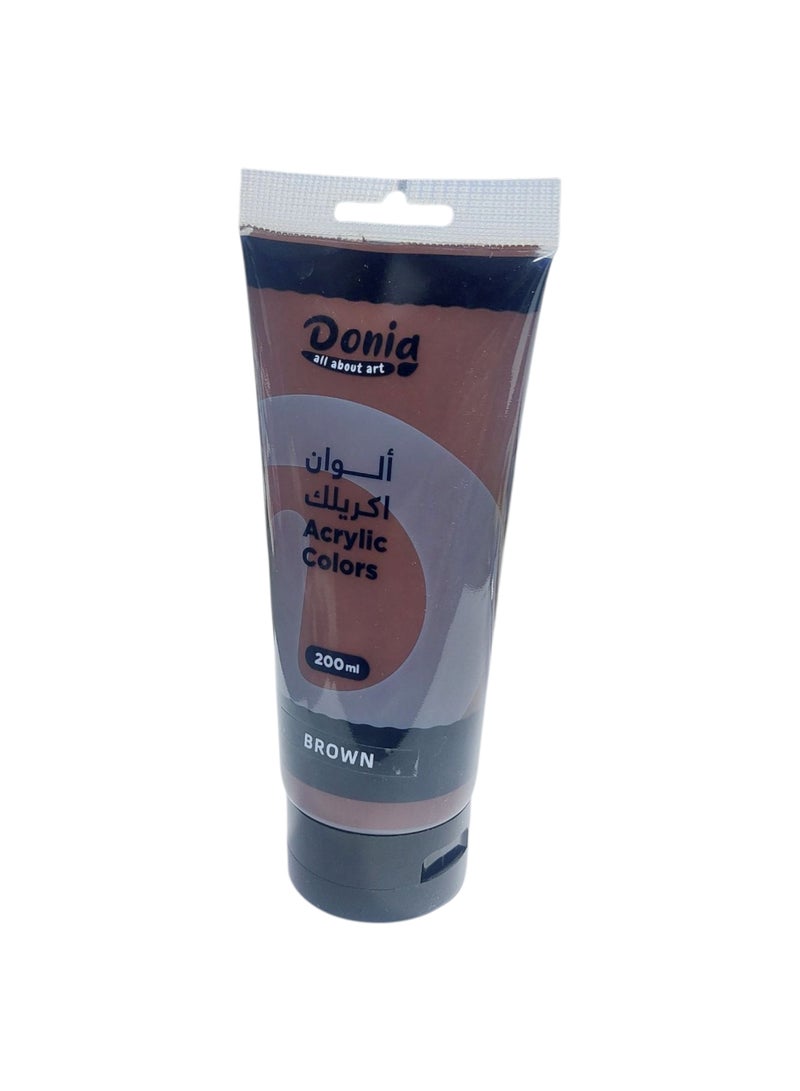Acrylic Paint 200ml Brown