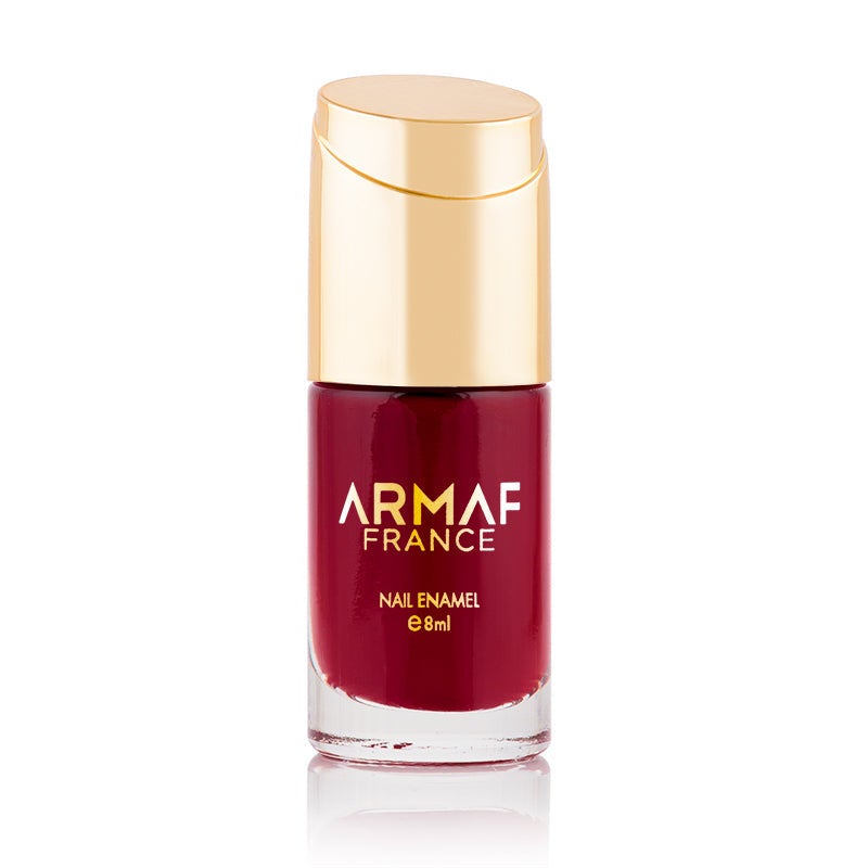Armaf France Glitter Nail Enamel 8ml, Shade O Maroon, Long Lasting Nail Polish, Shimmer Finish High Shine, Quick Dry Resistant Nail Colour, Long Lasting, Lightweight & Non Sticky, Best For Every Outfit