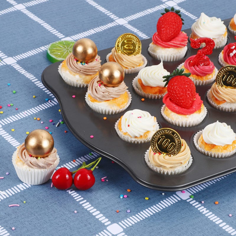 Caperci 500 Count Mini Cupcake Liners White Muffin Liners Greaseproof No Smell Small Cupcake Wrappers Baking Cups - Image 2
