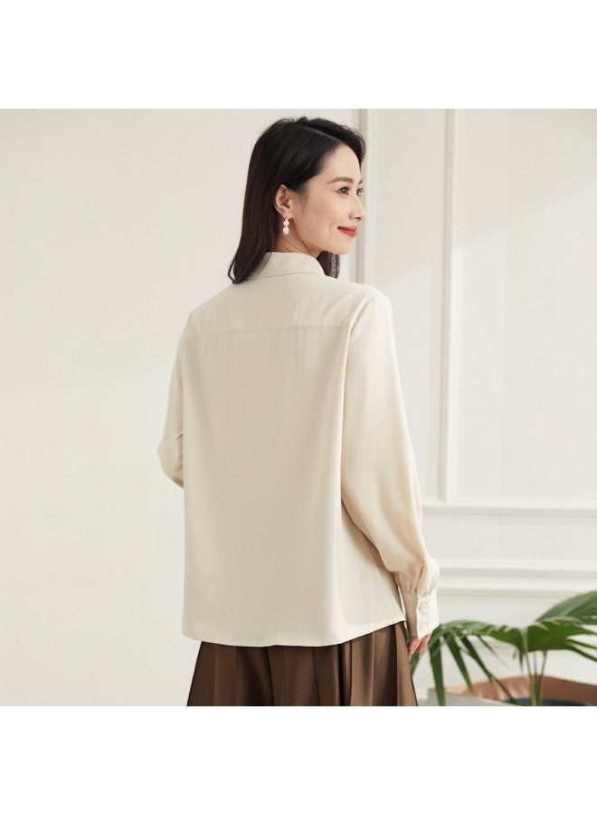 ROMON Four-Season Women'S Long-Sleeve Shirt, Simple And Versatile For Workplace Commuting, Comfortable And Easy To Match - Image 4