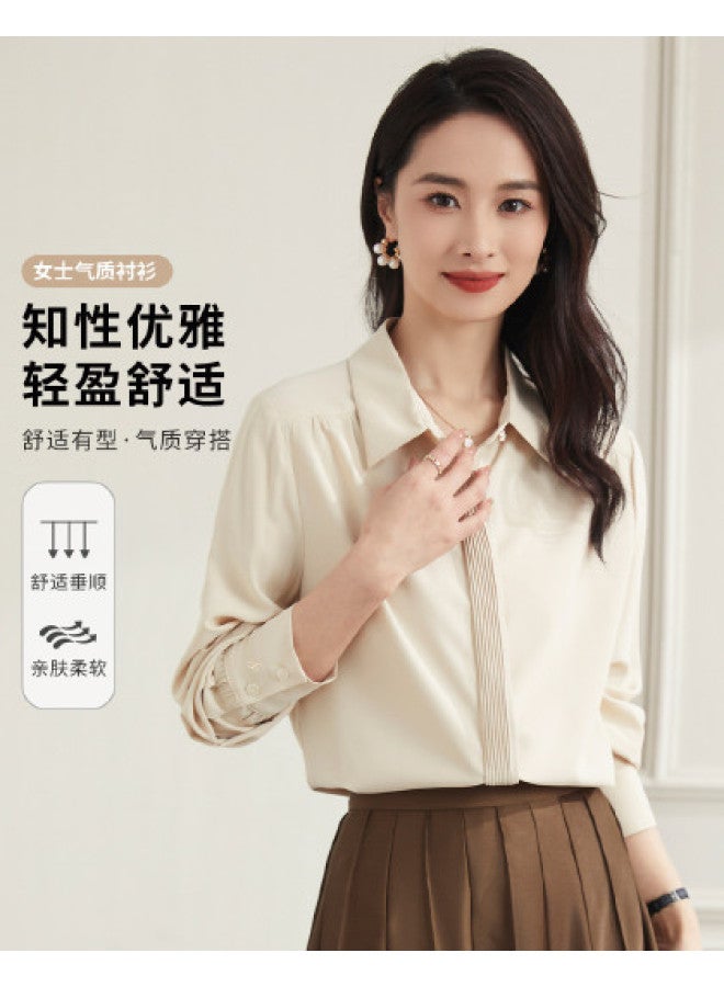 ROMON Four-Season Women'S Long-Sleeve Shirt, Simple And Versatile For Workplace Commuting, Comfortable And Easy To Match - Image 1