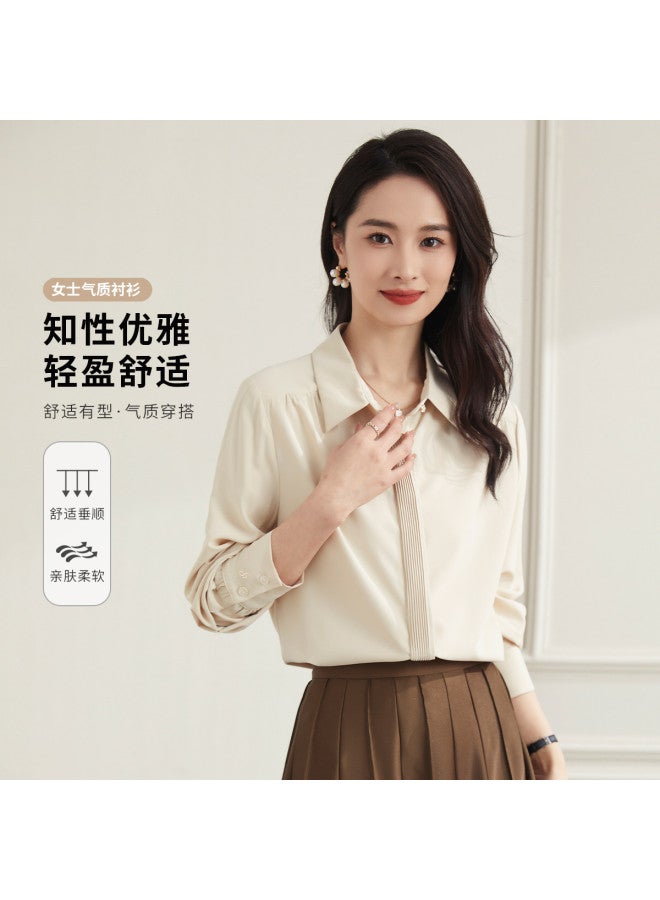 ROMON Four-Season Women'S Long-Sleeve Shirt, Simple And Versatile For Workplace Commuting, Comfortable And Easy To Match - Image 2