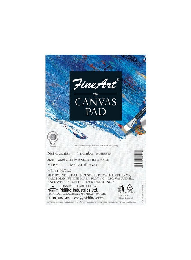 Fine Art Canvas Pad 9x12 for Painting, 100% Cotton Fine Grain Canvas Pad, for Acrylic & Oil Painting, White | Ideal for Artists and Beginners - Image 5