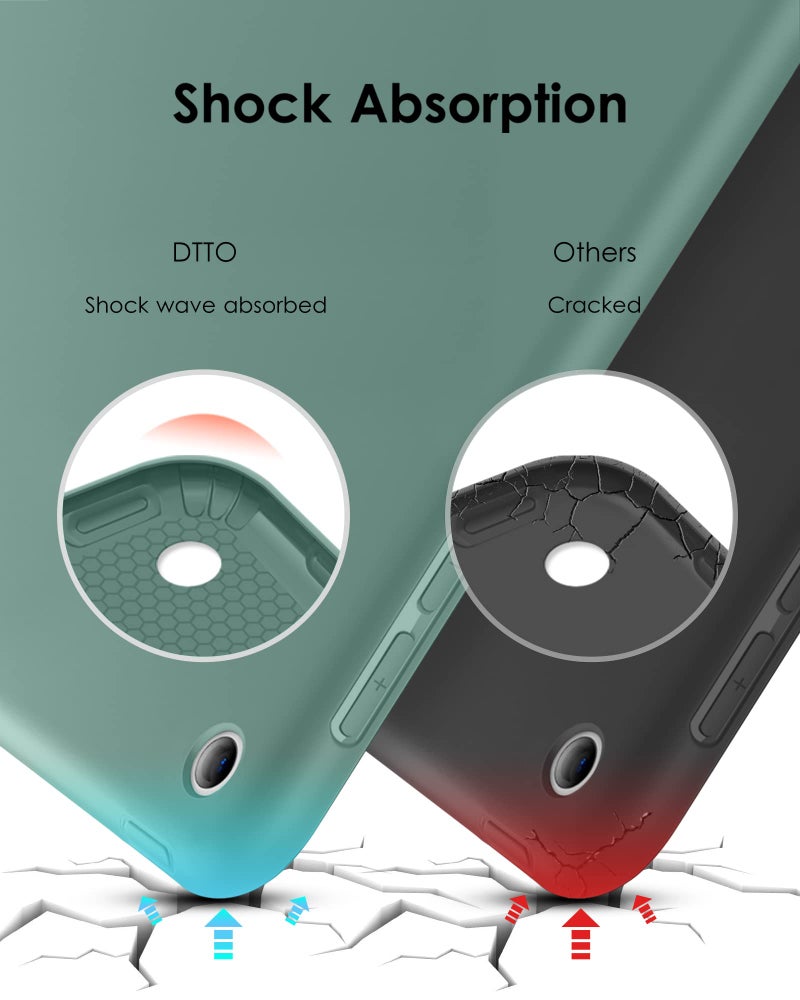 DTTO for iPad 6th Generation Case 9.7 Inch 2018, Smart Slim Lightweight Stand with Soft TPU Back Cover for iPad 5th Generation 9.7" 2017, Auto Sleep/Wake, Midnight Green - Image 4