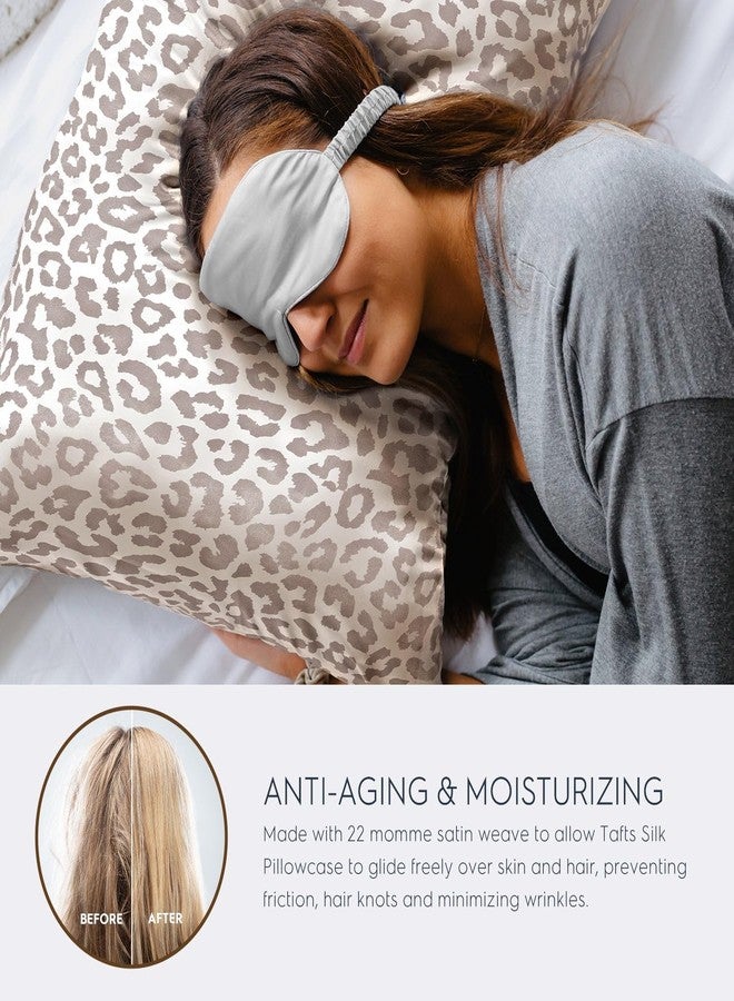 Tafts Silk Pillow Cases - 22mm 100% Pure Mulberry 6A Silk Pillowcase for Hair & Skin with Zipper Closure, Cooling, Natural, Organic, Double Sided (Leopard, King 20"x36", 2pc) - Image 3