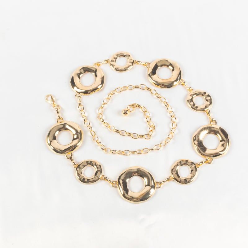 حزام وسط معدن حريمي ذهبي - Image 1