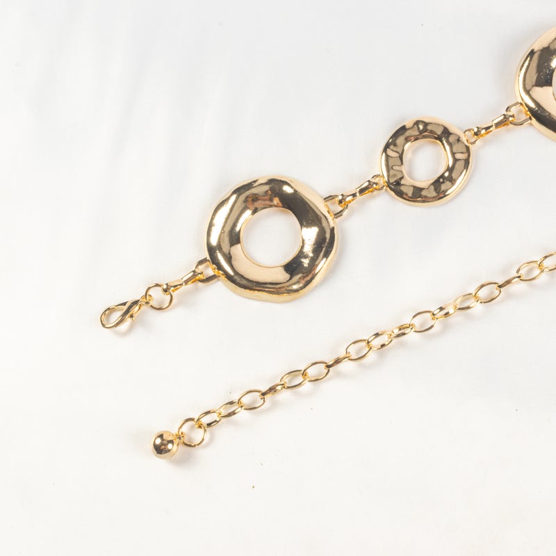 حزام وسط معدن حريمي ذهبي - Image 3