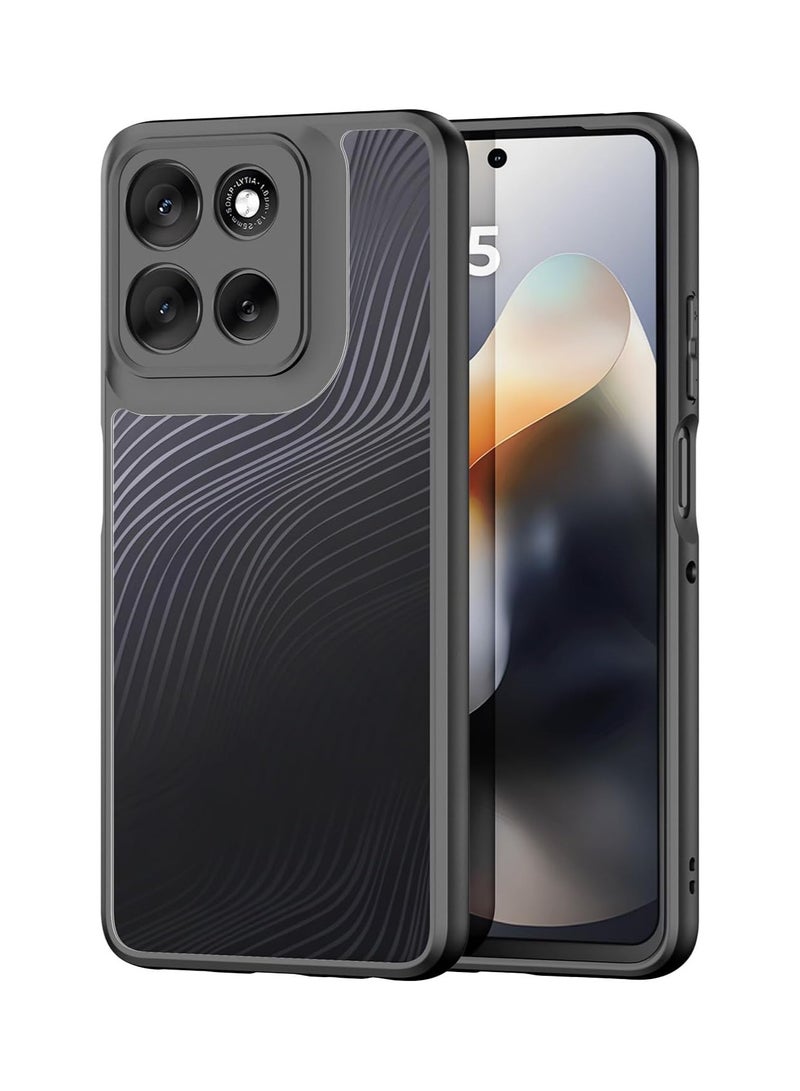 عام "غطاء واقي متوافق مع Motorola Moto G56 5G - خطوط انسيابية - غطاء خلفي مطفى بملمس ساندبلاست - مقاوم لبصمات الأصابع والسقوط - مزيج PC+TPU المضاد للصدمات" - Image 1