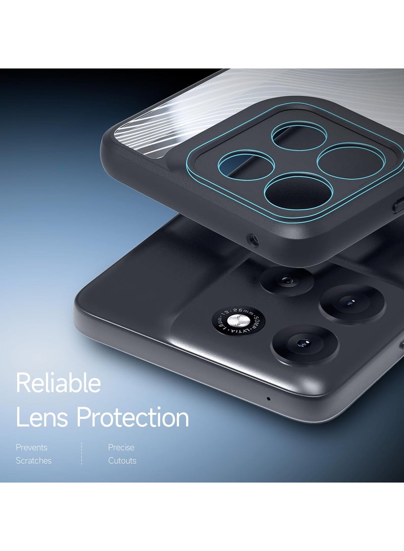 عام "غطاء واقي متوافق مع Motorola Moto G56 5G - خطوط انسيابية - غطاء خلفي مطفى بملمس ساندبلاست - مقاوم لبصمات الأصابع والسقوط - مزيج PC+TPU المضاد للصدمات" - Image 4