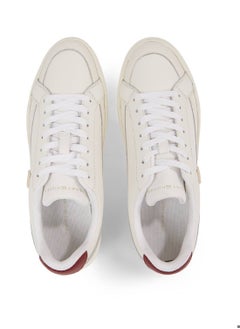 TOMMY HILFIGER Women's Elevated  Leather Cupsole Trainers/ Sneakers, White  - Image 4