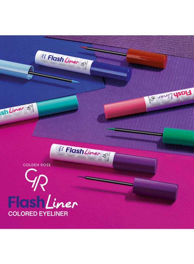 Golden Rose Flash Liner Color  Eyeliner No:101 Bright Mint - Image 4