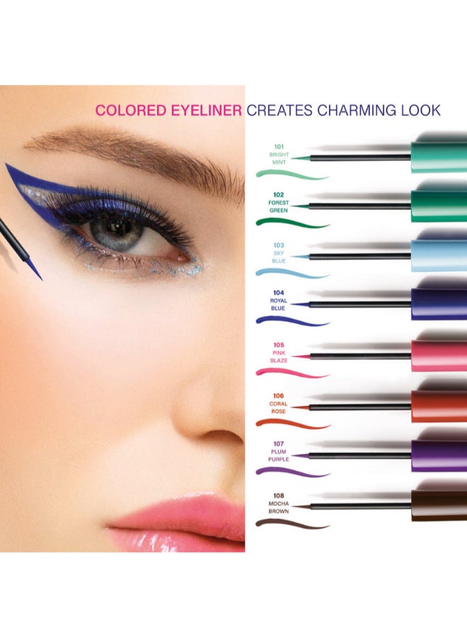 Golden Rose Flash Liner Color  Eyeliner No:101 Bright Mint - Image 2