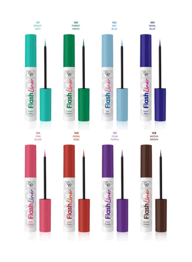 Golden Rose Flash Liner Color  Eyeliner No:101 Bright Mint - Image 3