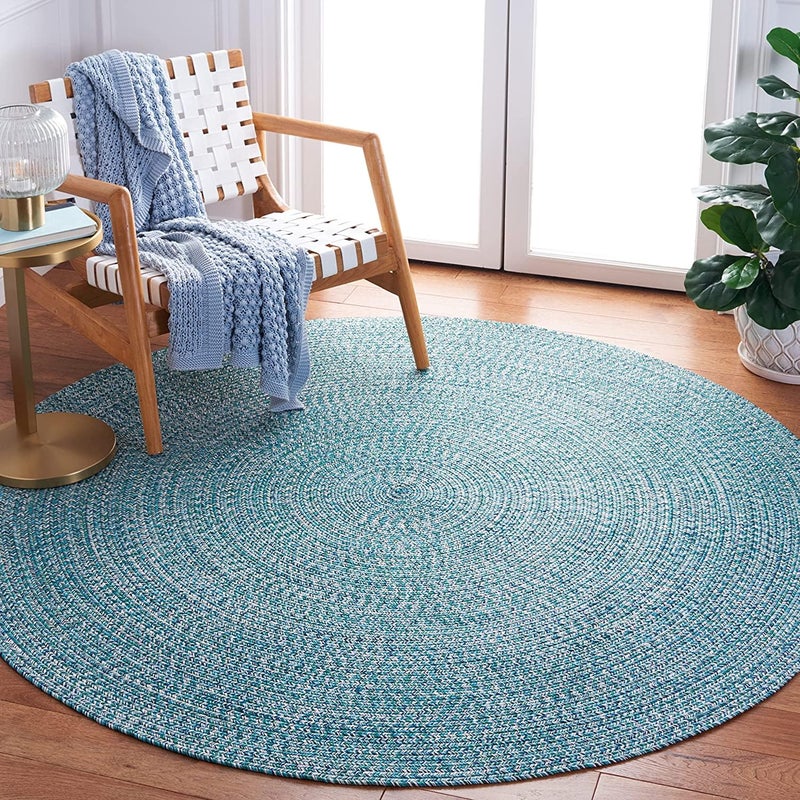 VASAC Cotton Round Carpet for Living Room, Bedroom, Home Décor – Soft & Durable Floor Rug, Washable & Lightweight 220 com, Color Mix Green - Image 1
