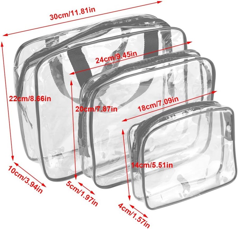 comfrt Beauty Makeup Storage Bag, Transparent Handbag Travel Storage Bag Cosmetic Toiletry Organizer - Image 4