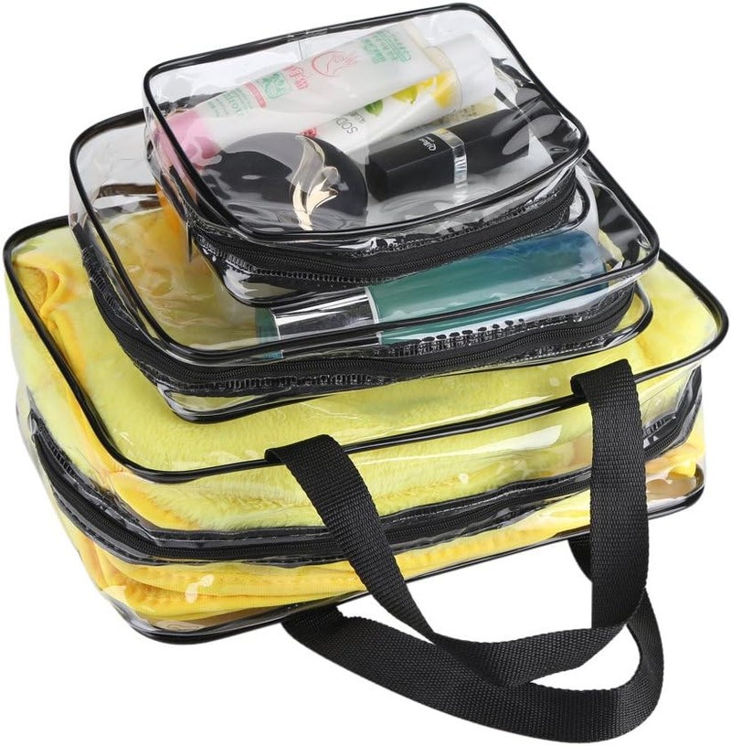 comfrt Beauty Makeup Storage Bag, Transparent Handbag Travel Storage Bag Cosmetic Toiletry Organizer - Image 2