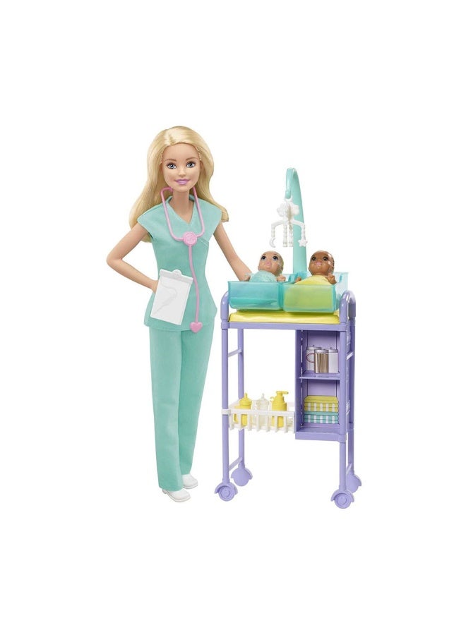 Barbie Barbie You Can be Anything Career Baby Doctor Playset with Accessories  - Image 2