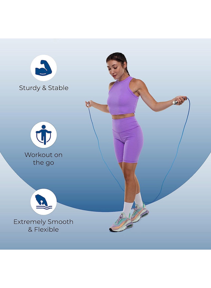 anythingbasic. Tangle Free Skipping Rope with Compact Design| Material : Rubber and Foam | Speed Rope is Ideal for Speed Jumping, Boxing, Cardio Endurance for Men and Women  - Image 4