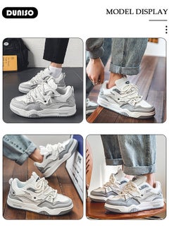 DUNISO Men's Sneakers Lace-Up Fashion Sneakers Comfortable Walking Shoe Sports Casual Walking Athletic Fitness Indoor and Outdoor Shoes  - Image 5
