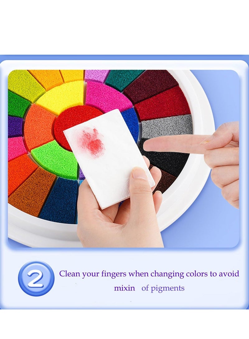 شو وو Washable Finger Painting Set for Kids 24 Colors Fun Kit Toys Non-Toxic Children's Paints Supplies Drawing - Image 4