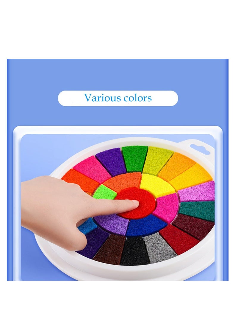 شو وو Washable Finger Painting Set for Kids 24 Colors Fun Kit Toys Non-Toxic Children's Paints Supplies Drawing - Image 3