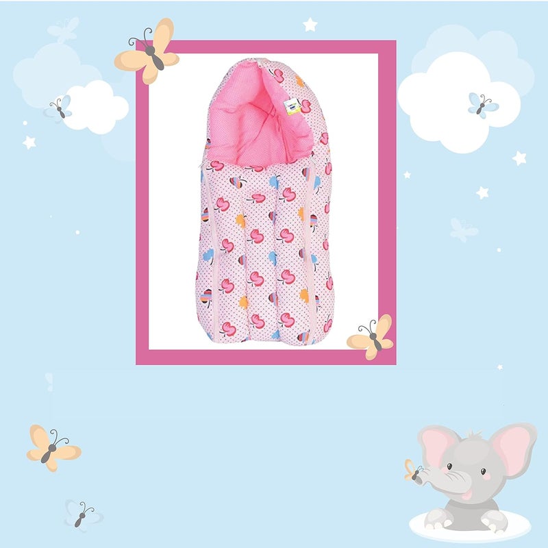 Toddylon Baby Bags 3 in 1 Bed | Wrapper | Newborn Boys Girls | Wearable Blankets | Cotton (0-6 Months) Pink - Image 3