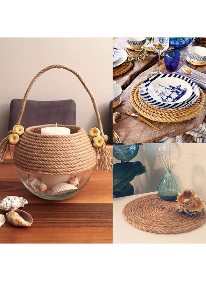 Premify 20M Jute Rope, 6Mm Natural Jute Twine Rustic Cord,Hemp String For Diy Box Packing Wedding Decoration, Bundling Wrapping Floristry Arts Crafts - Image 5