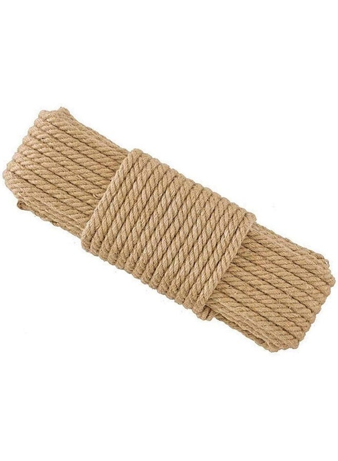 Premify 20M Jute Rope, 6Mm Natural Jute Twine Rustic Cord,Hemp String For Diy Box Packing Wedding Decoration, Bundling Wrapping Floristry Arts Crafts - Image 1