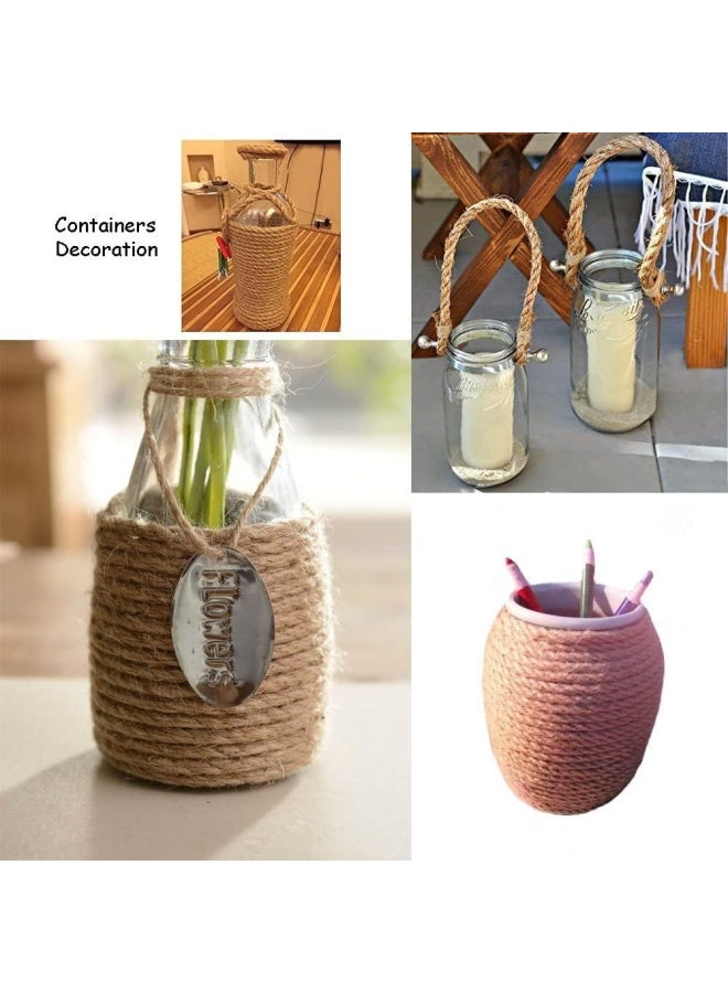 Premify 20M Jute Rope, 6Mm Natural Jute Twine Rustic Cord,Hemp String For Diy Box Packing Wedding Decoration, Bundling Wrapping Floristry Arts Crafts - Image 3