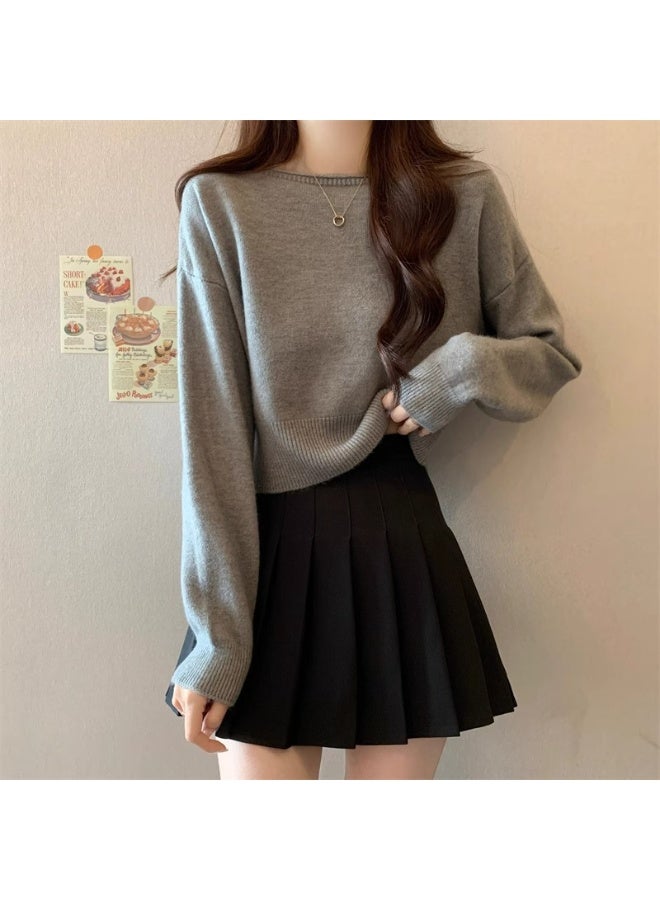 Sweater Pullover for Women Long Sleeve Fashion Loose Tops Female Half-high Collar Pullovers  Knitwear Tops