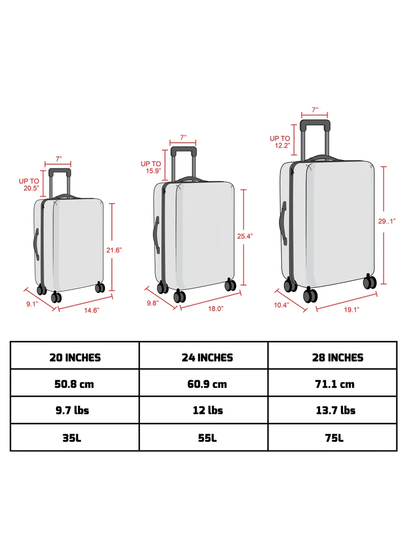 Reflection Reflection PP Carry On Suitcase Airline Approved, Scratchproof Lightweight 28 Inch  Luggage- 360° Silent Wheels, PP Hard Luggage Trolley, Spinner Wheels, Travel Luggage  (28-Inch , Rose Gold)