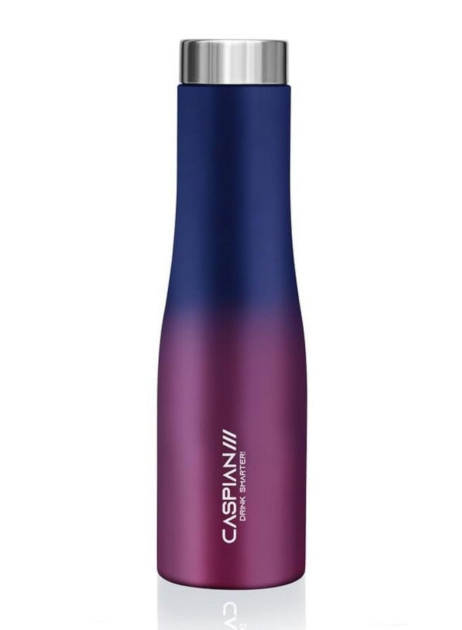 CASPIAN /// Aqua Dual Stainless Steel Water Bottle (Midnight Crimson, 1 Litre)| Leak Proof Thunder for Fridge Home Office Travel School Kids Boys Girls Adults Sports Gym Yoga - Image 1