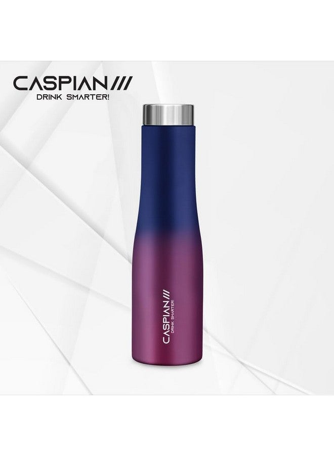 CASPIAN /// Aqua Dual Stainless Steel Water Bottle (Midnight Crimson, 1 Litre)| Leak Proof Thunder for Fridge Home Office Travel School Kids Boys Girls Adults Sports Gym Yoga - Image 4