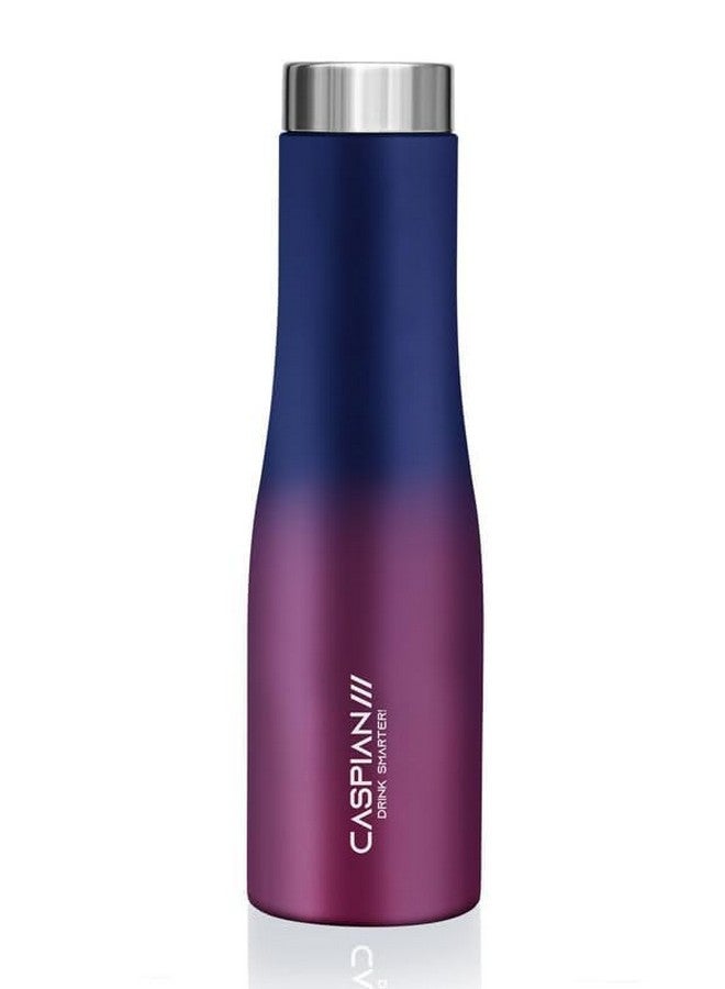 CASPIAN /// Aqua Dual Stainless Steel Water Bottle (Midnight Crimson, 1 Litre)| Leak Proof Thunder for Fridge Home Office Travel School Kids Boys Girls Adults Sports Gym Yoga - Image 3