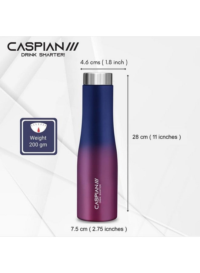 CASPIAN /// Aqua Dual Stainless Steel Water Bottle (Midnight Crimson, 1 Litre)| Leak Proof Thunder for Fridge Home Office Travel School Kids Boys Girls Adults Sports Gym Yoga - Image 5