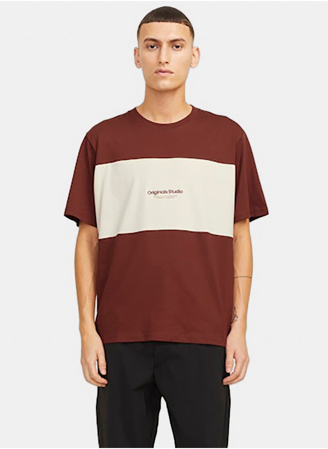 JACK & JONES - Jorvesterbro Block Tee Ss Crew Styd Aw24 - Image 1