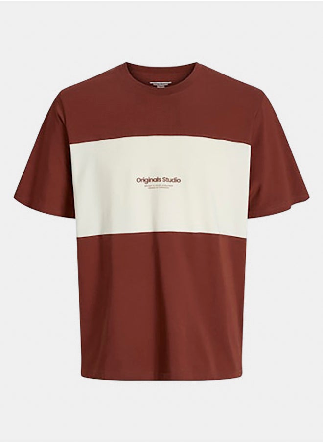JACK & JONES - Jorvesterbro Block Tee Ss Crew Styd Aw24 - Image 1