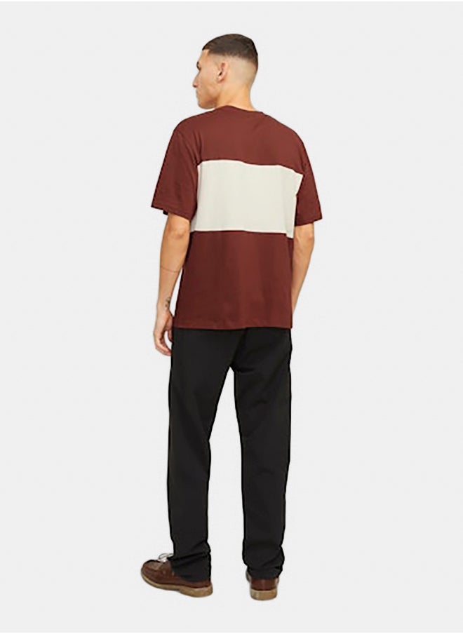 JACK & JONES - Jorvesterbro Block Tee Ss Crew Styd Aw24 - Image 1
